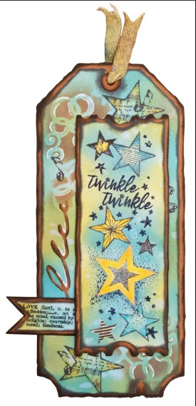 Sello Twinkle Twinkle Stars Grunge 52x148x3mm 1 pza nr. 98 - Studio Light