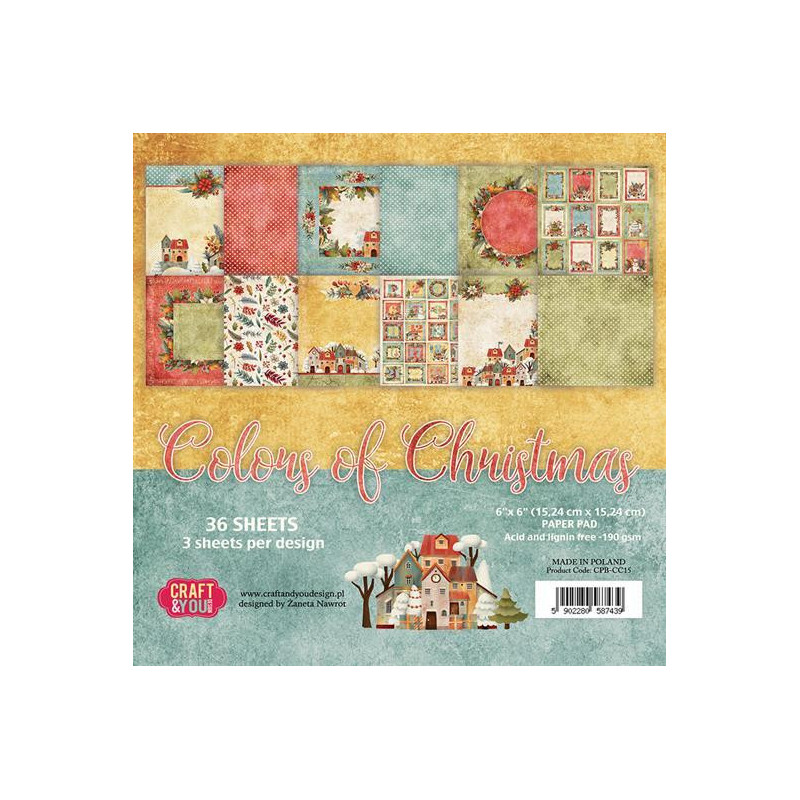 Block 6x6 Colors of Christmas - Craft &amp; You Design