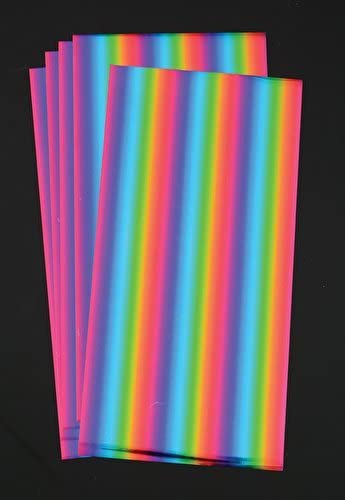 Deco Foil 6&quot;x12&quot; Rainbow x 4 pzas