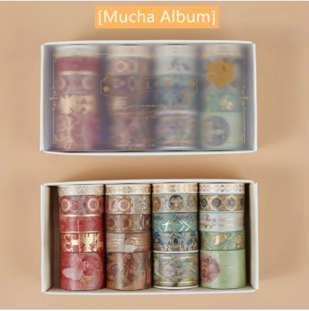 Set Washi tape Retro Divene Gold x  20pzas Mucha Album E