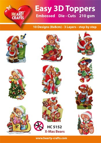 Troquelados Bears Easy 3D Toppers- Hearty Crafts