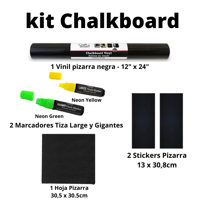 Pack Pizarra - Chalkboard - Craft Décor