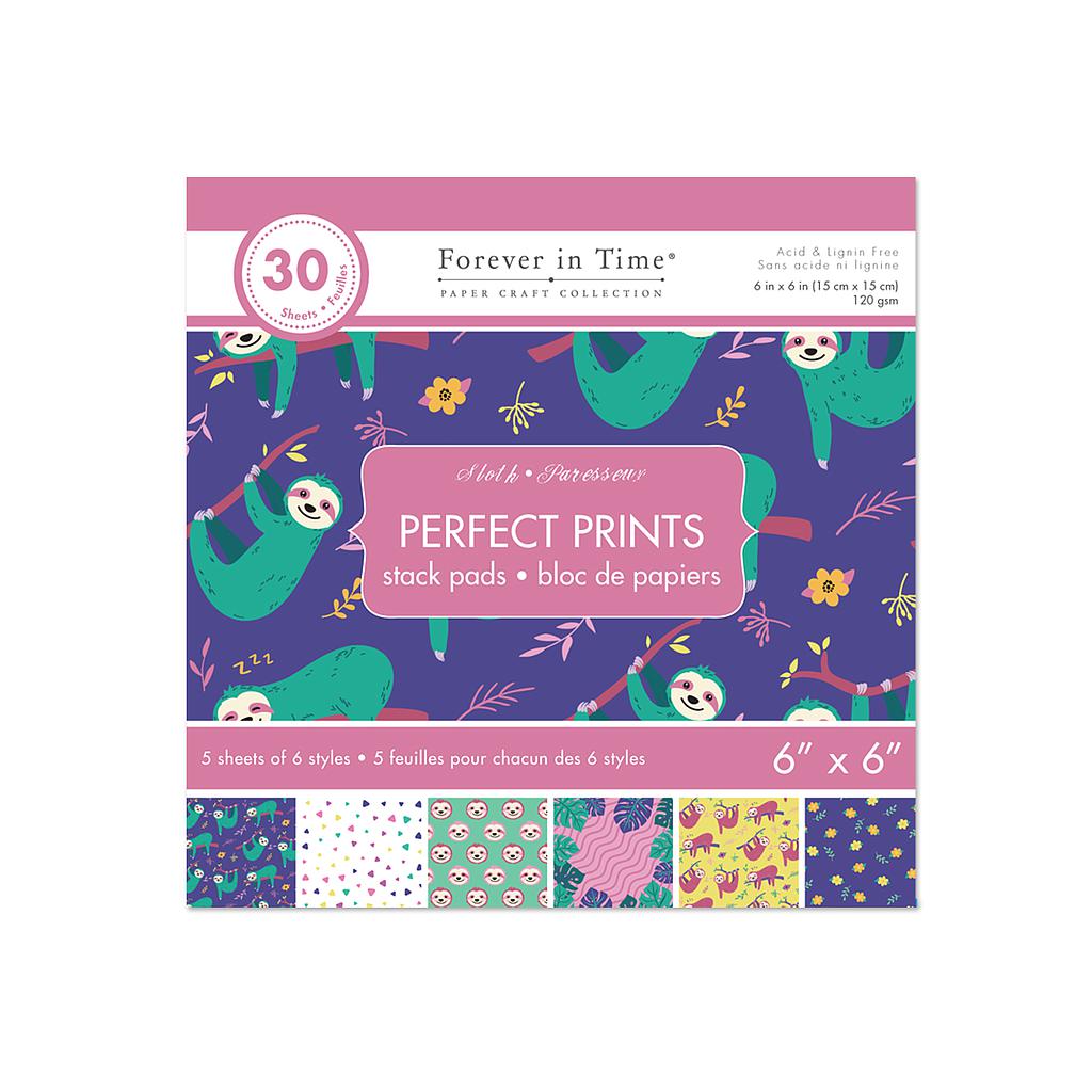 Bloc 6x6 Perfect Prints Stack x 30pags - Perezoso - Forever in Time
