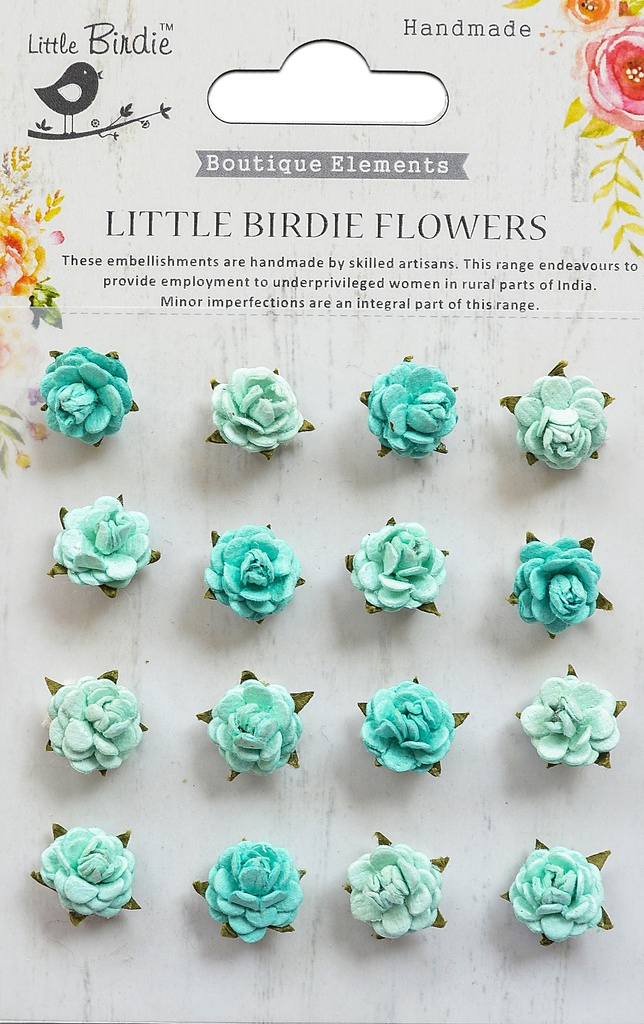 Pequeñas Flores hielo artico x 16 pzas - Little Birdie