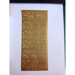 [844G] Stickers desplegables - Esquinas arabescas - Dorado - Peel-Off Stickers
