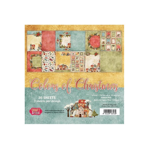 Block 6x6 Colors of Christmas - Craft &amp; You Design