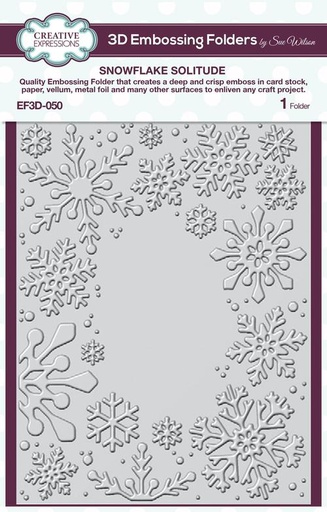 Folder embossing Snowflake Solitude 19 x 14,6cm en 3D - Creative Expressions