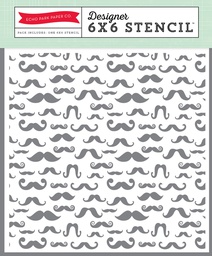 [p848] Stencil 6x6 Mustaches - Echo Park