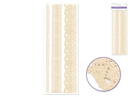 [p858] Sticker Bordes de Encaje 30cm x 3 - Ivory Lace - Forever in Time