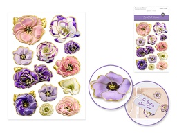 [p868] Stickers 3D Floral Foil Elegance - Pansy - Forever in Time