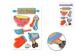 [SS349] Puffy Embossed Stickers 3D - Let's Bake - Forever in Time