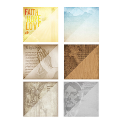 [PP-0032] Block 12&quot;x12&quot; doble cara x 24 Faith Journey Prints