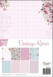 [60110548] Block A4 doble cara Vintage Roses x 12 hojas - Joy! Craft Papers