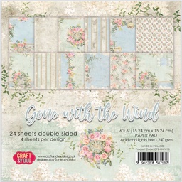 [CPBGWW15] Block 6&quot;x6&quot; Gone with the Wind x 24 págs 250gr - Craft &amp; You Design