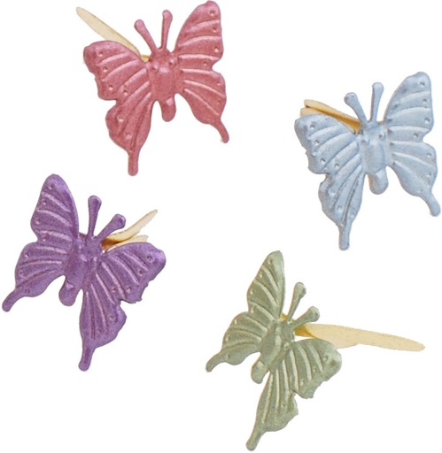 Brads en forma de mariposas perladas x 25 pzas - Creative Impressions