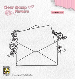 [ FLO023] Sello Carta de amor con flores - Nellie's Choice