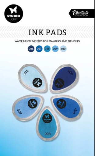 Set de Tampones Tinta Al Agua Tonos Azules Essential Tools 5 pzas nr.02 - Studio Light