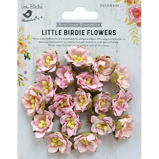 Flores de papel Rosa perla x 18 pzas - Little Birdie