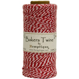 [BTS2-9314] Bobina Baker's Twine Pita Melliza de Algodón Rojo/Blanco x 125m - Hemptique
